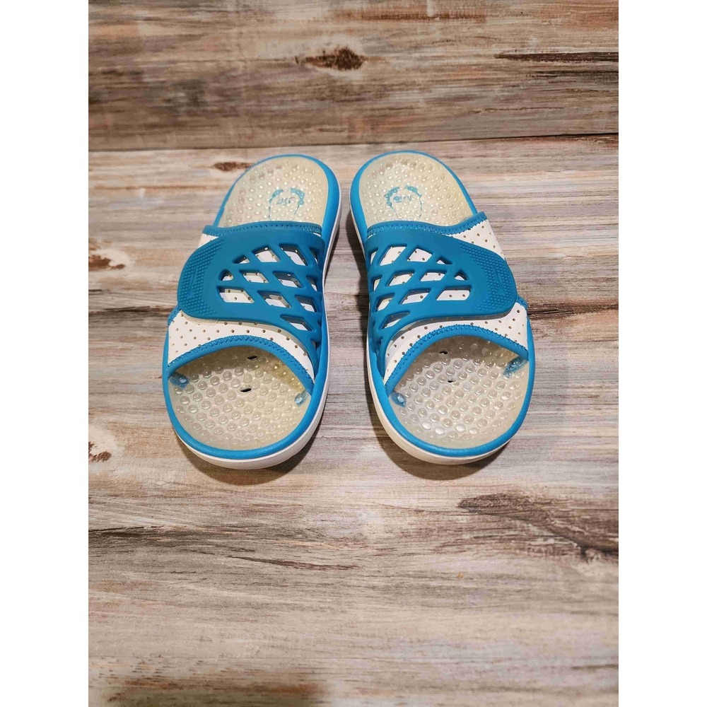 NIKE‎ AIR REJUVEN8 SLIDE WOMEN'S LADIES SANDALS NEW BLUE SIZE 6 441